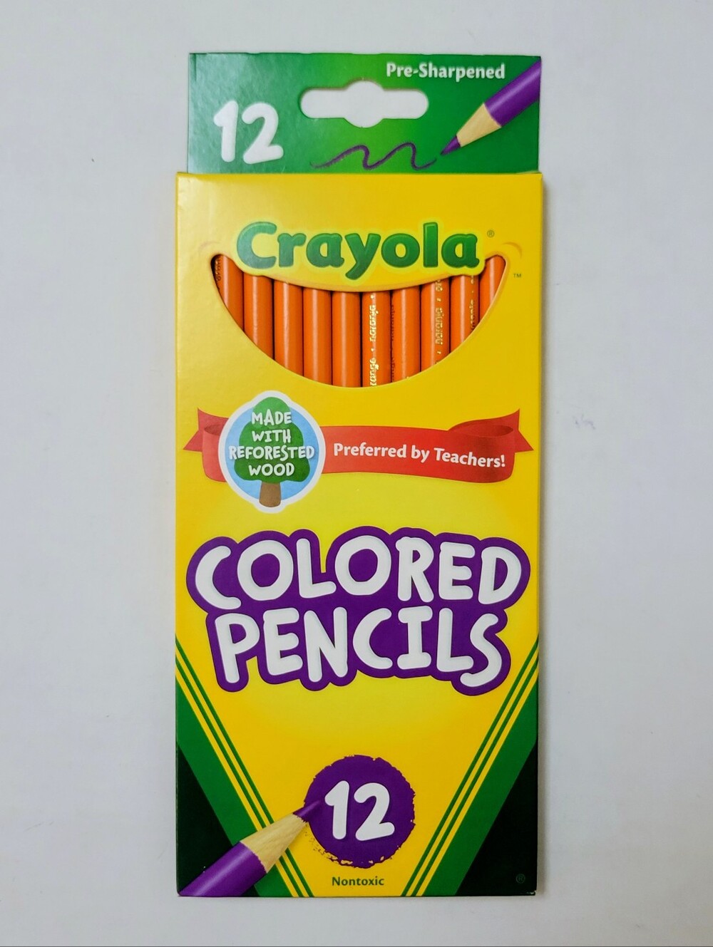 12ct Crayola Colored Pencils (Orange) Single Color Bulk Lot